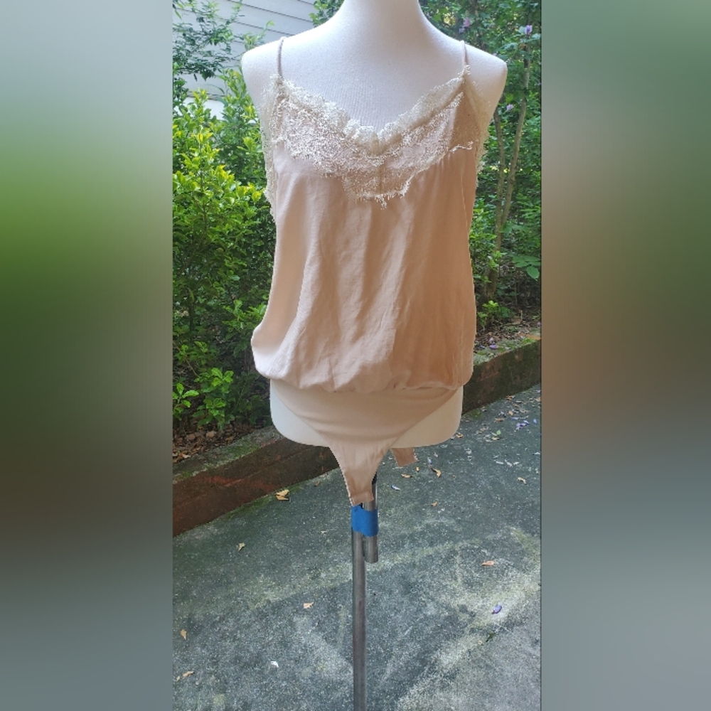 Nude Satiny Bodysuit